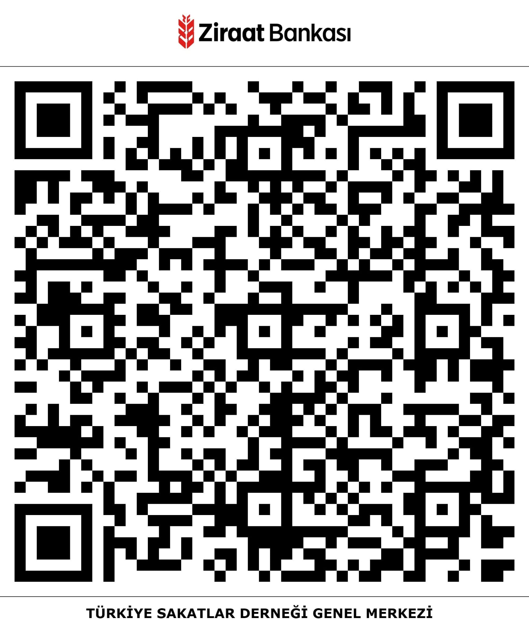 USD hesabı (TR76 0001 0004 8800 0123 4550 19) için Ziraat Bankası resmî TR Karekod